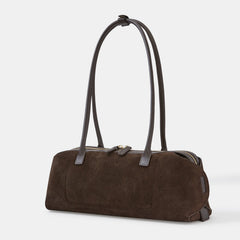 Niko Shoulder Bag Espresso Suede/Leather