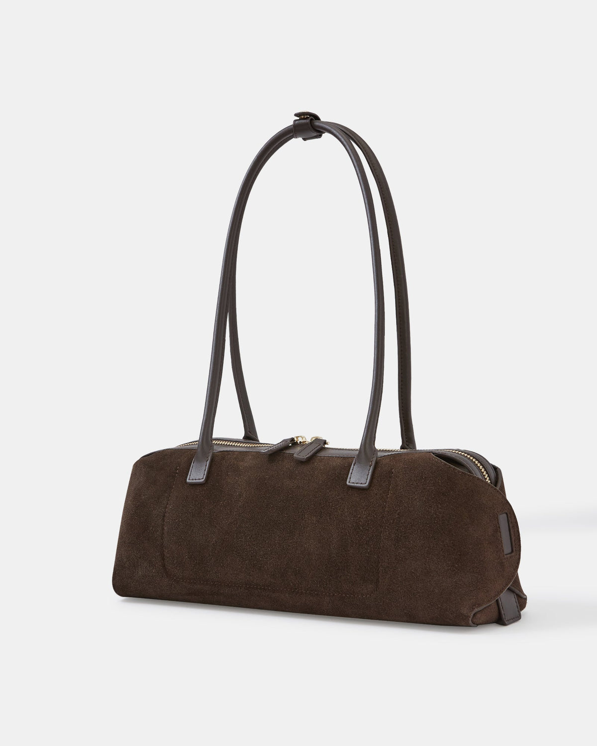 Niko Shoulder Bag Espresso Suede/Leather