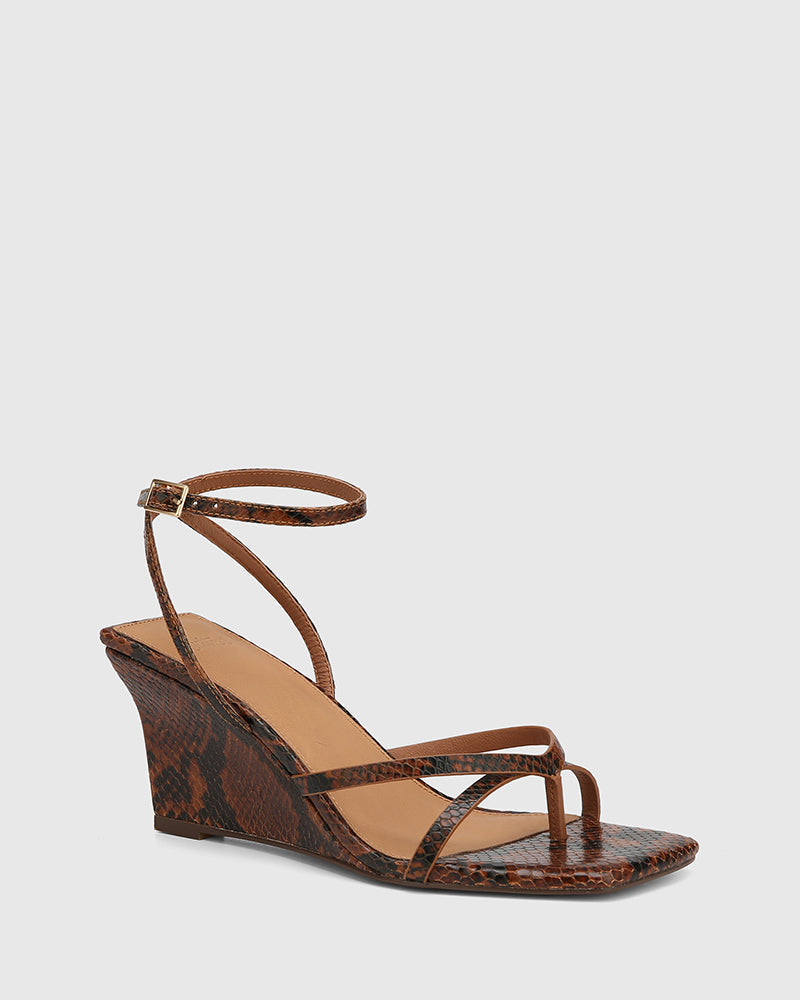 Nyla Tan Multi Reptile Emboss Leather