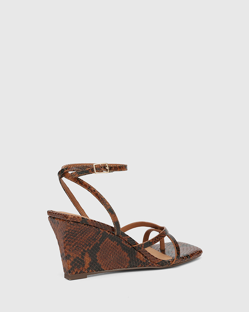 Nyla Tan Multi Reptile Emboss Leather