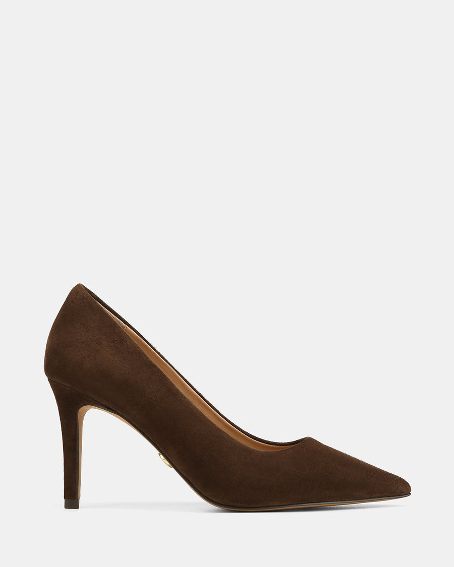 Oakley Mid Heels Dark Brown Suede