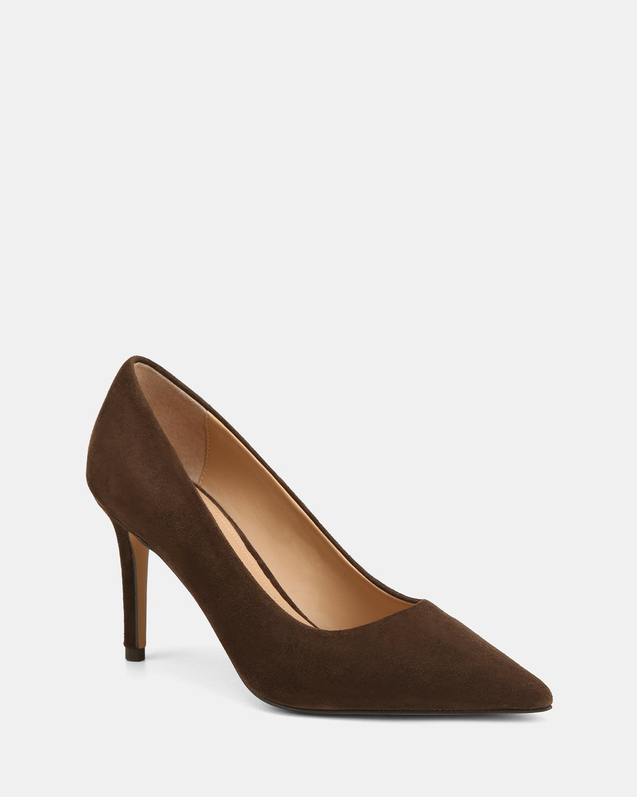 Oakley Mid Heels Dark Brown Suede