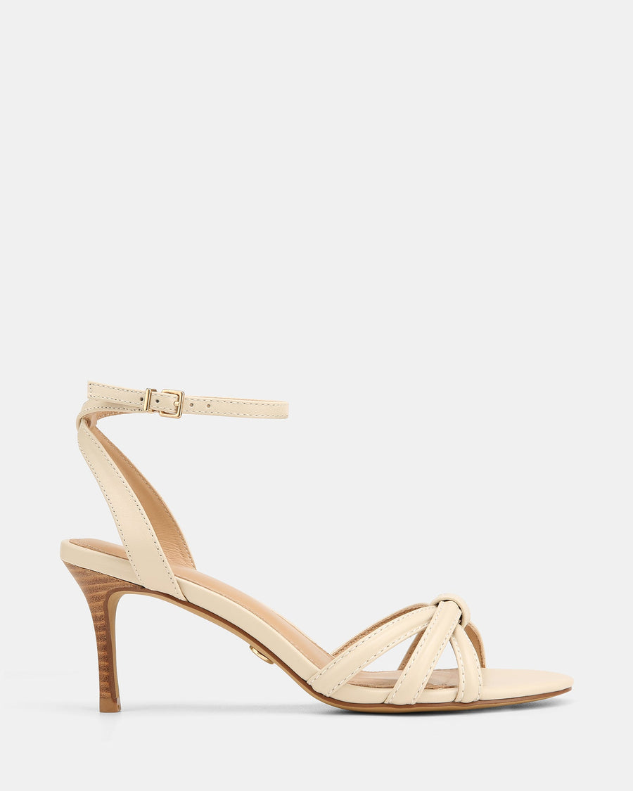 Opie Mid Sandals Ivory Leather
