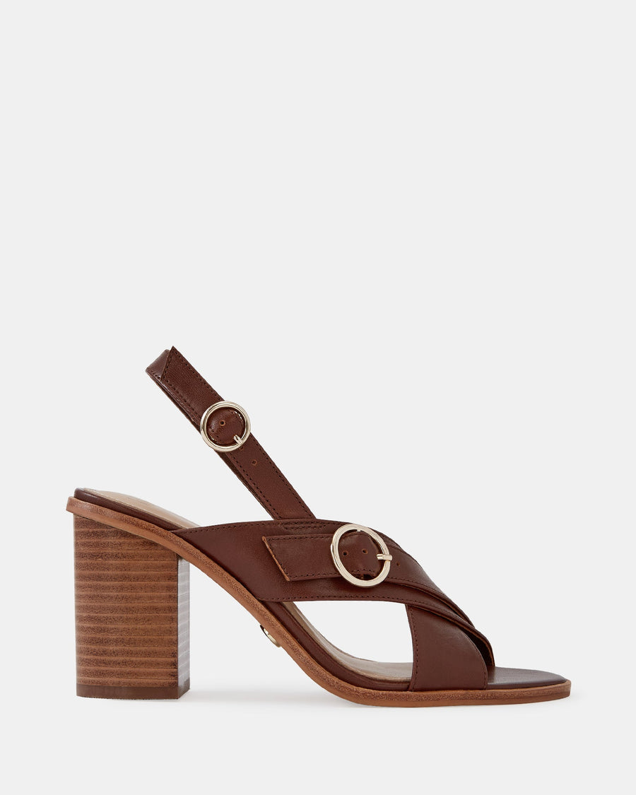 Paola Mid Sandals Syrup Leather
