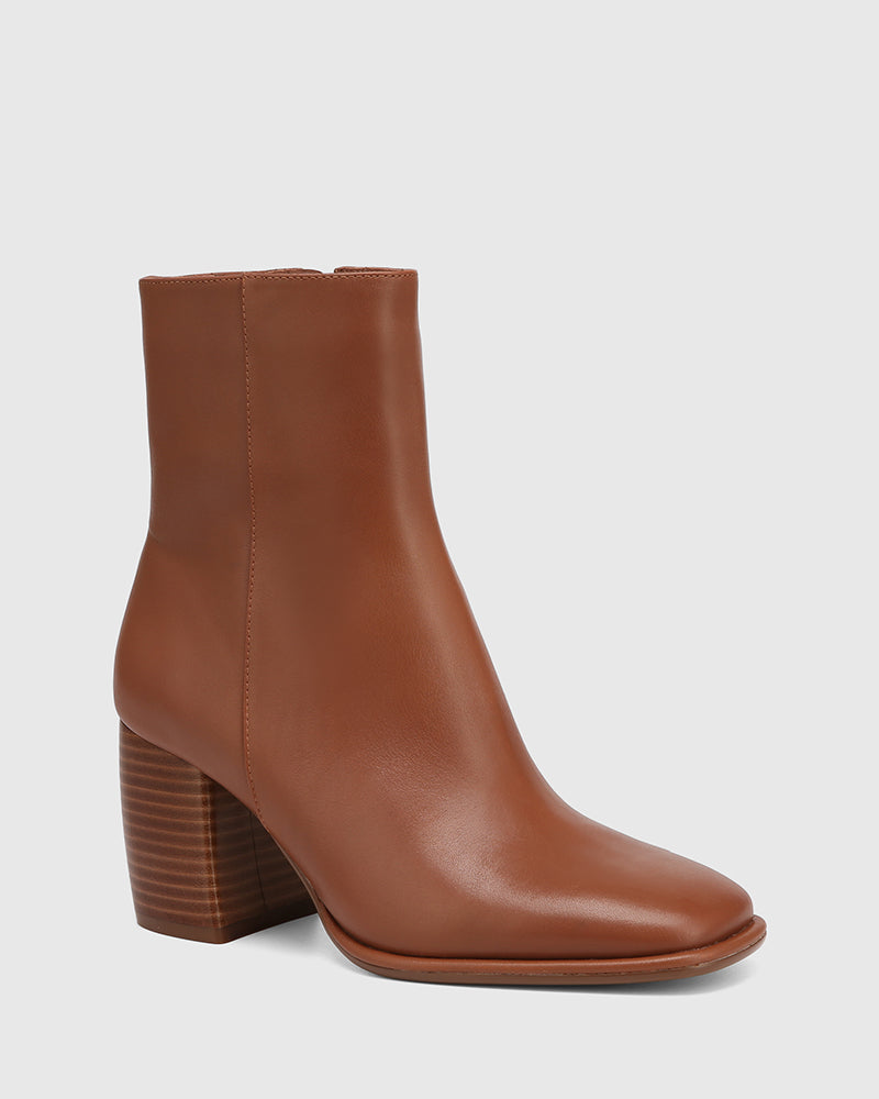 Pasha Ankle Boot Warm Cinnamon Leather