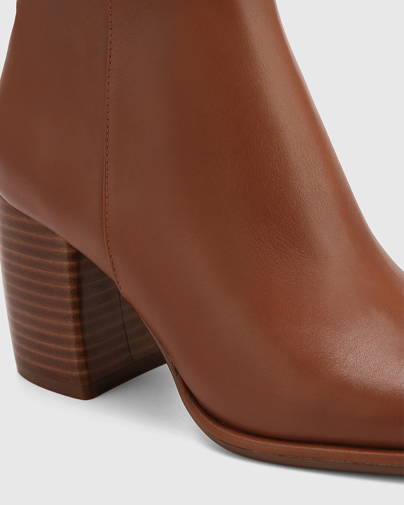 Pasha Ankle Boot Warm Cinnamon Leather