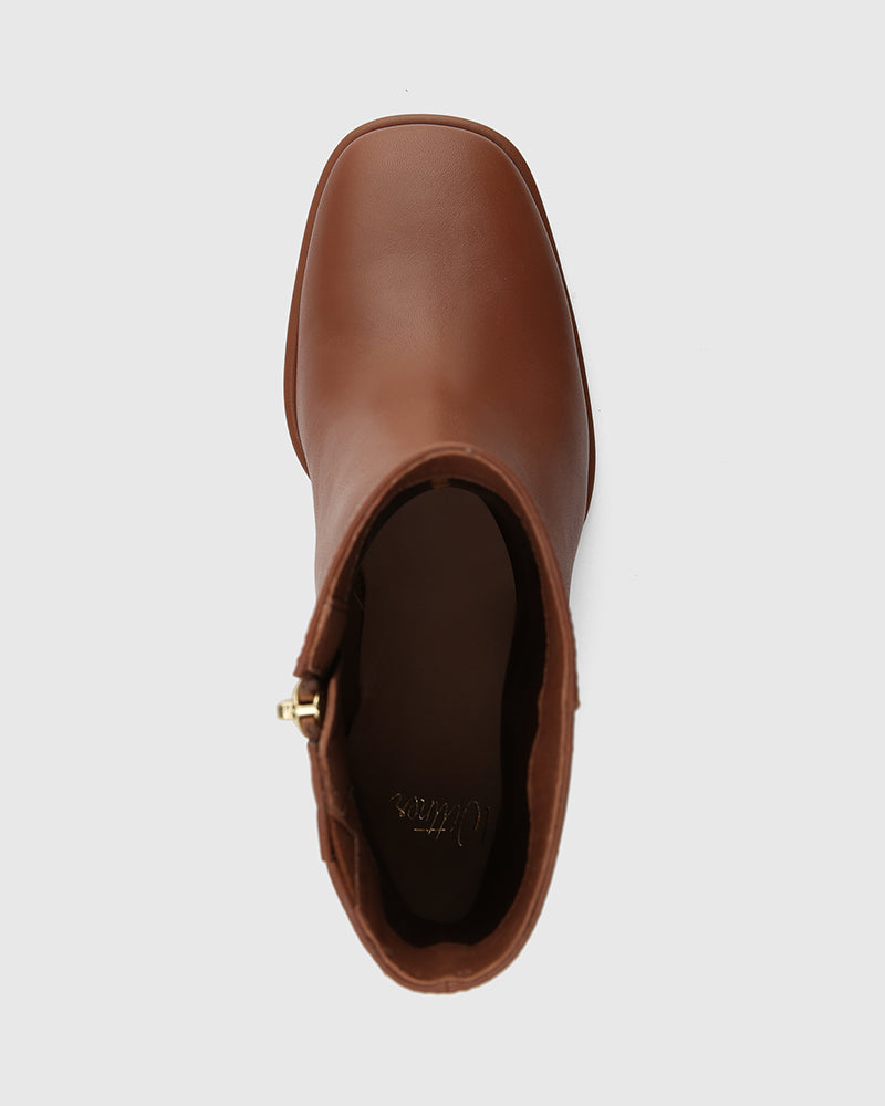 Pasha Ankle Boot Warm Cinnamon Leather