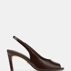 Polly High Sandals Dark Brown Leather