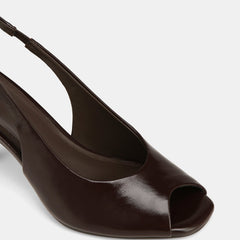 Polly High Sandals Dark Brown Leather