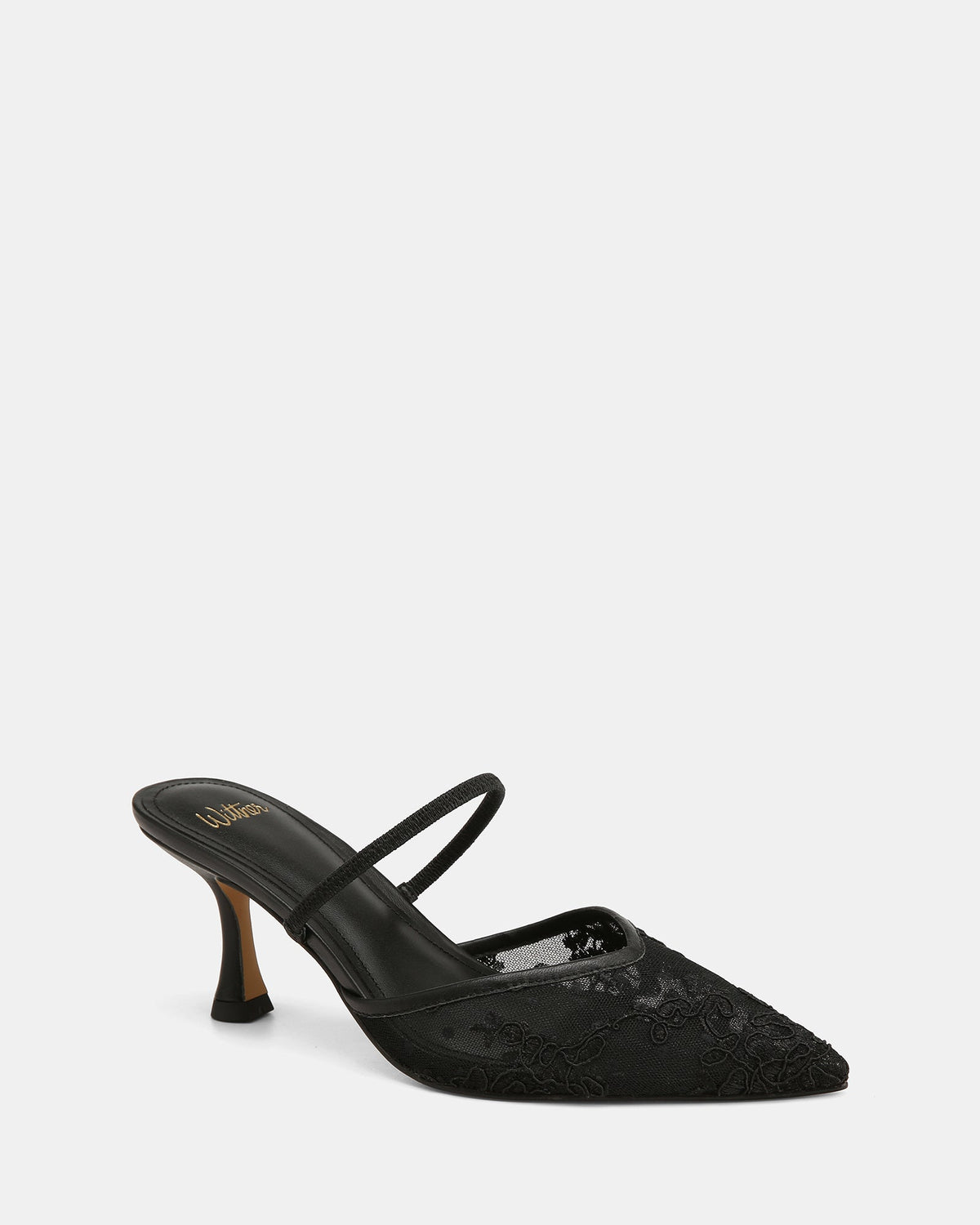 Quinn High Heels Black Lace Mesh