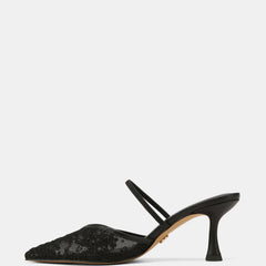 Quinn High Heels Black Lace Mesh