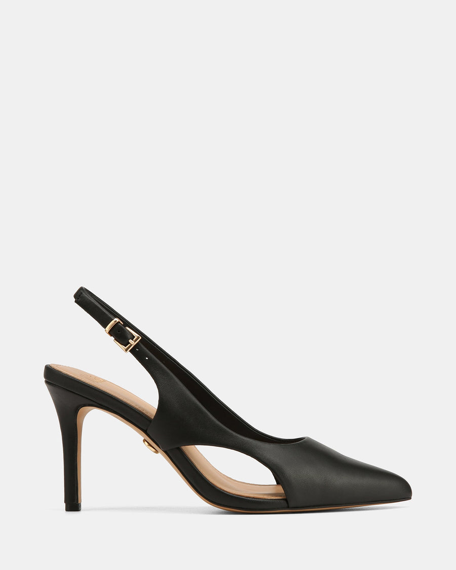 Rachel High Sandals Black Leather
