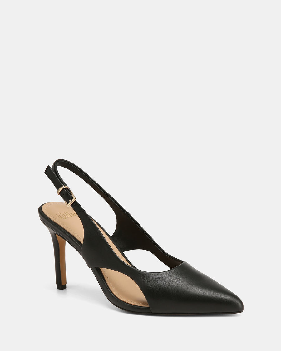Rachel High Sandals Black Leather