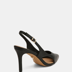 Rachel High Sandals Black Leather