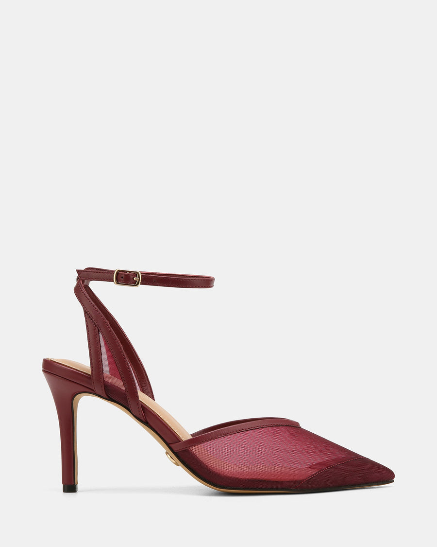 Raylee High Heels Raisin Mesh/Leather