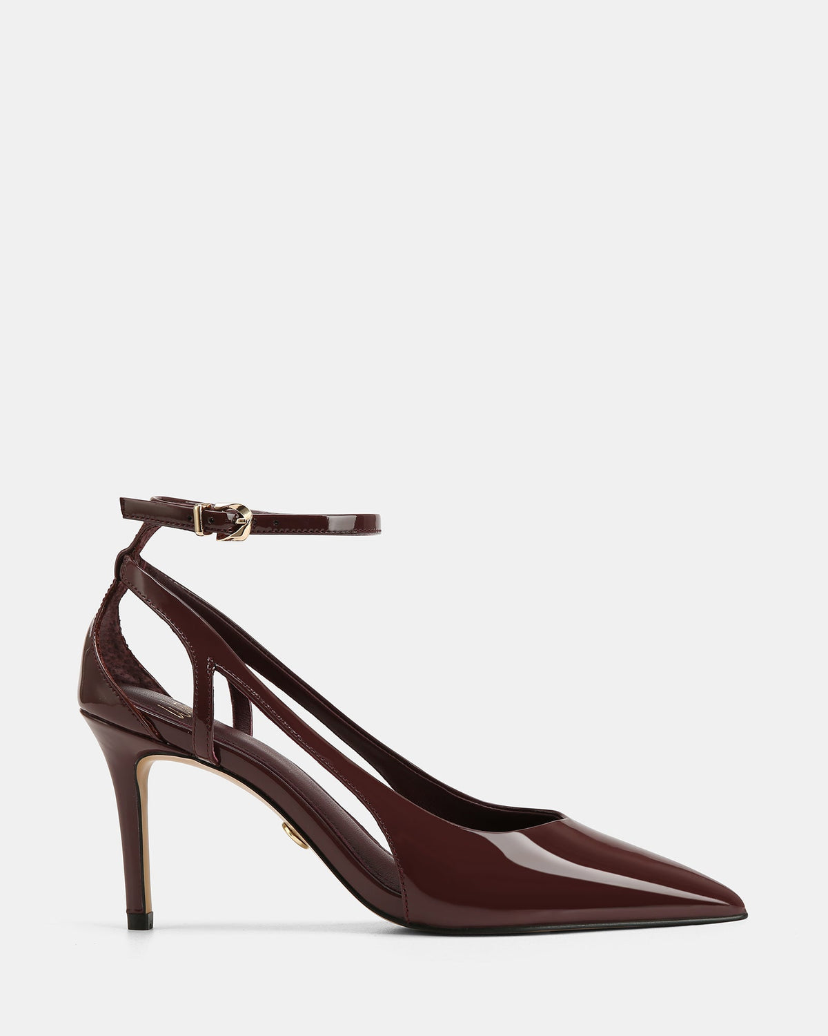 Sawyer High Heels Burgundy Patent Leather