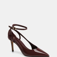 Sawyer High Heels Burgundy Patent Leather