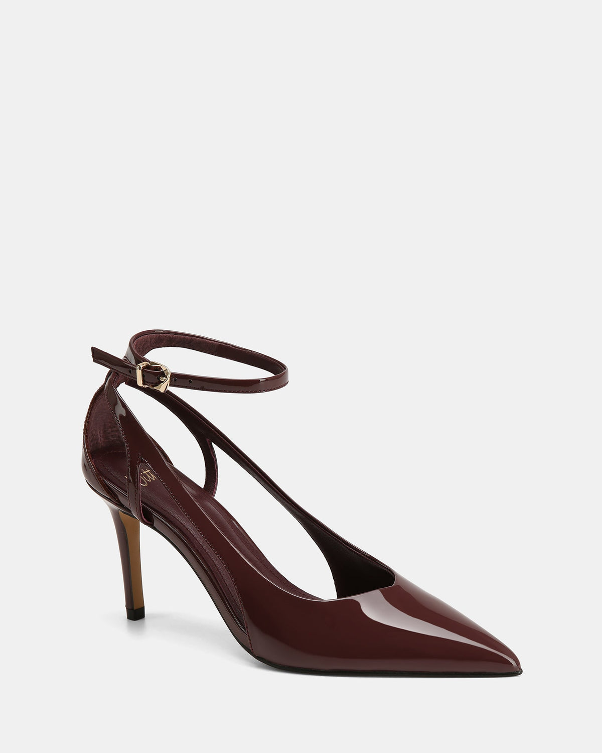 Sawyer High Heels Burgundy Patent Leather