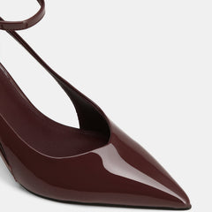 Sawyer High Heels Burgundy Patent Leather