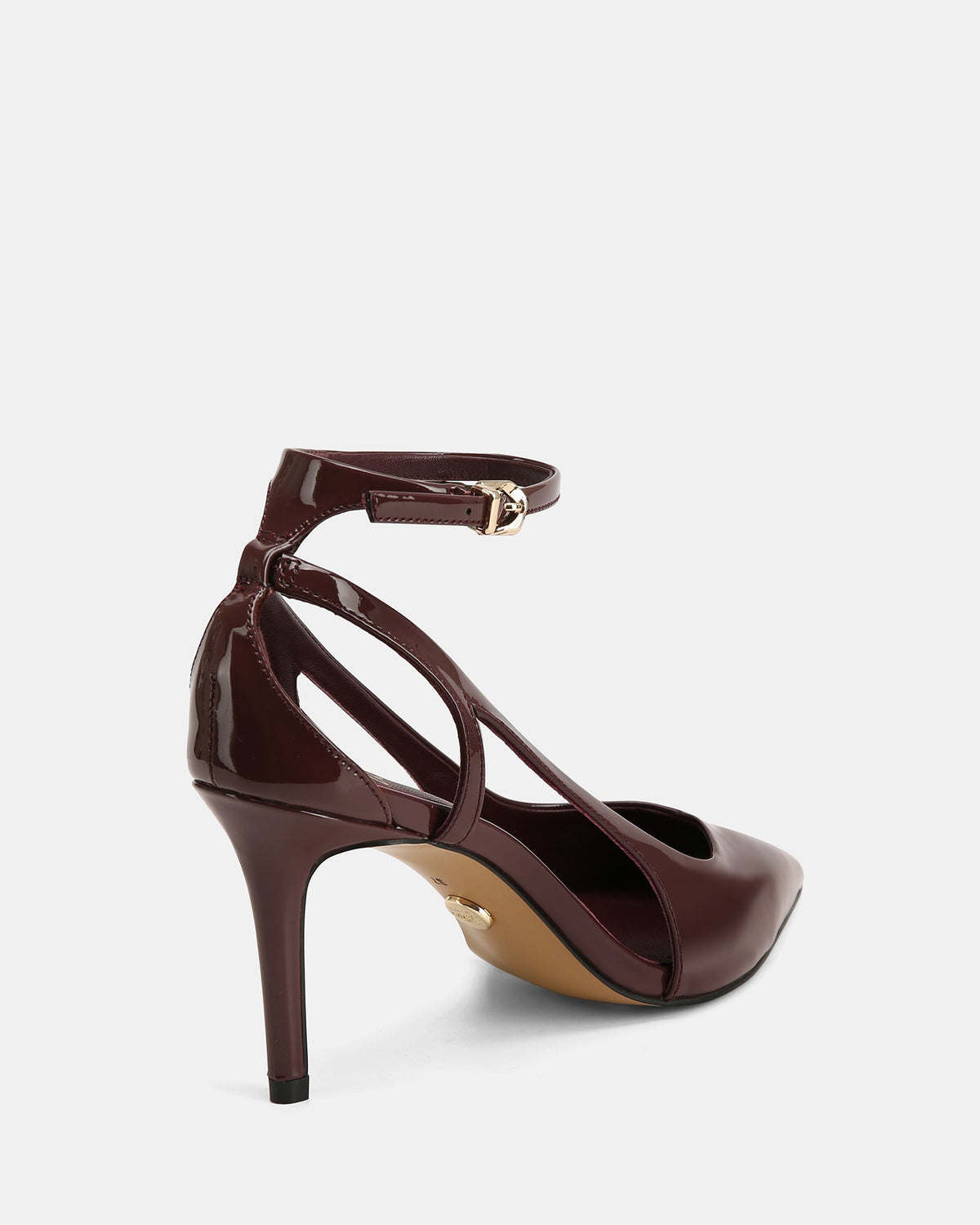 Sawyer High Heels Burgundy Patent Leather
