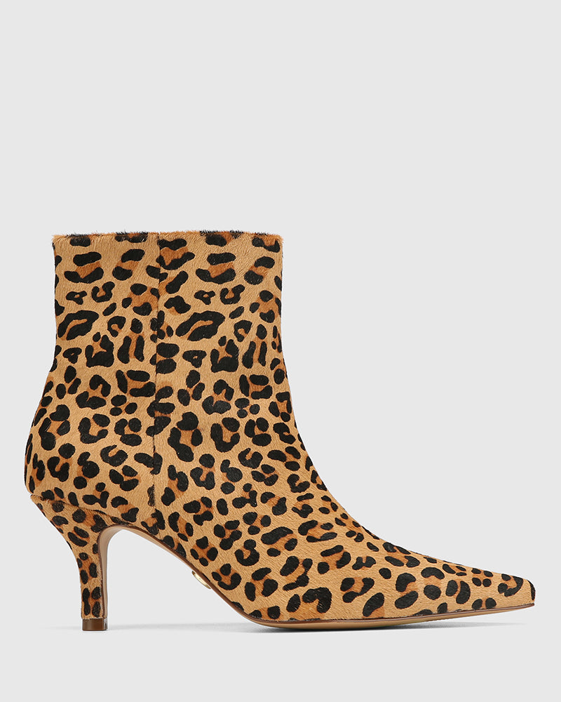 Tadita Ankle Boot Sand Leopard Print Leather