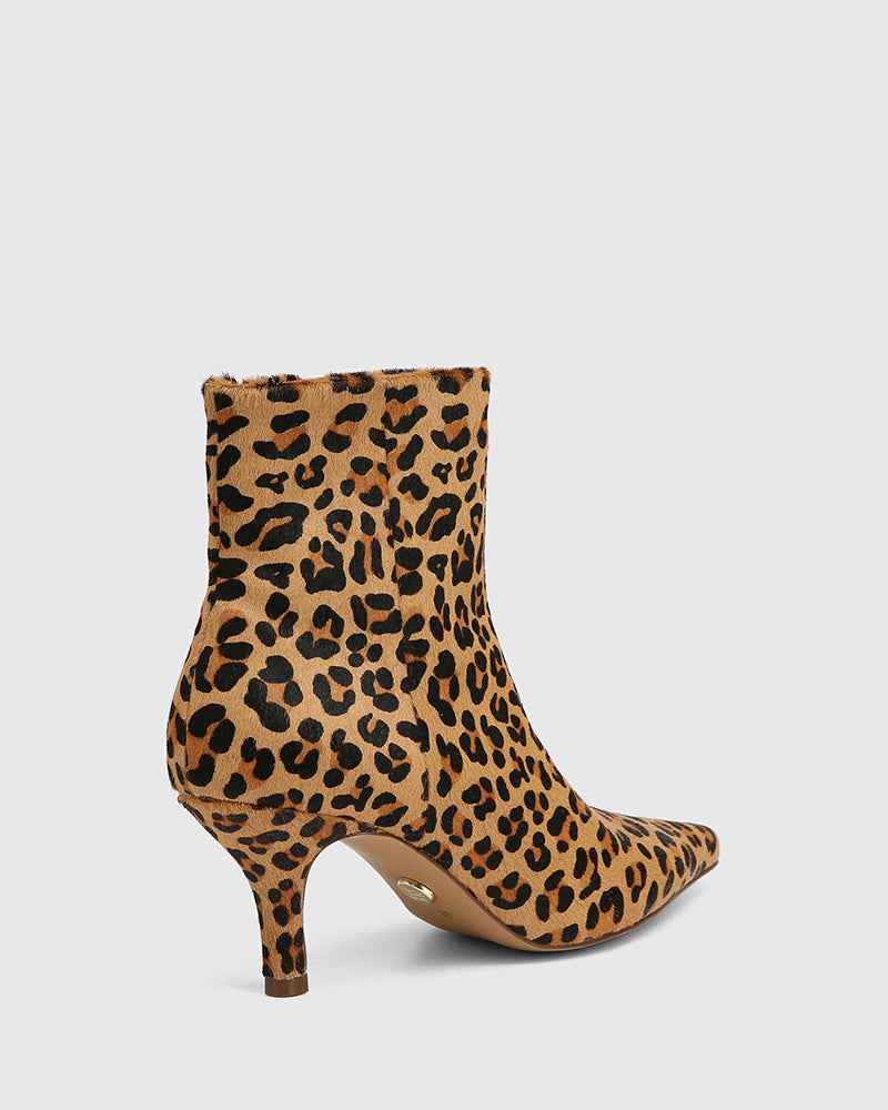 Tadita Ankle Boot Sand Leopard Print Leather