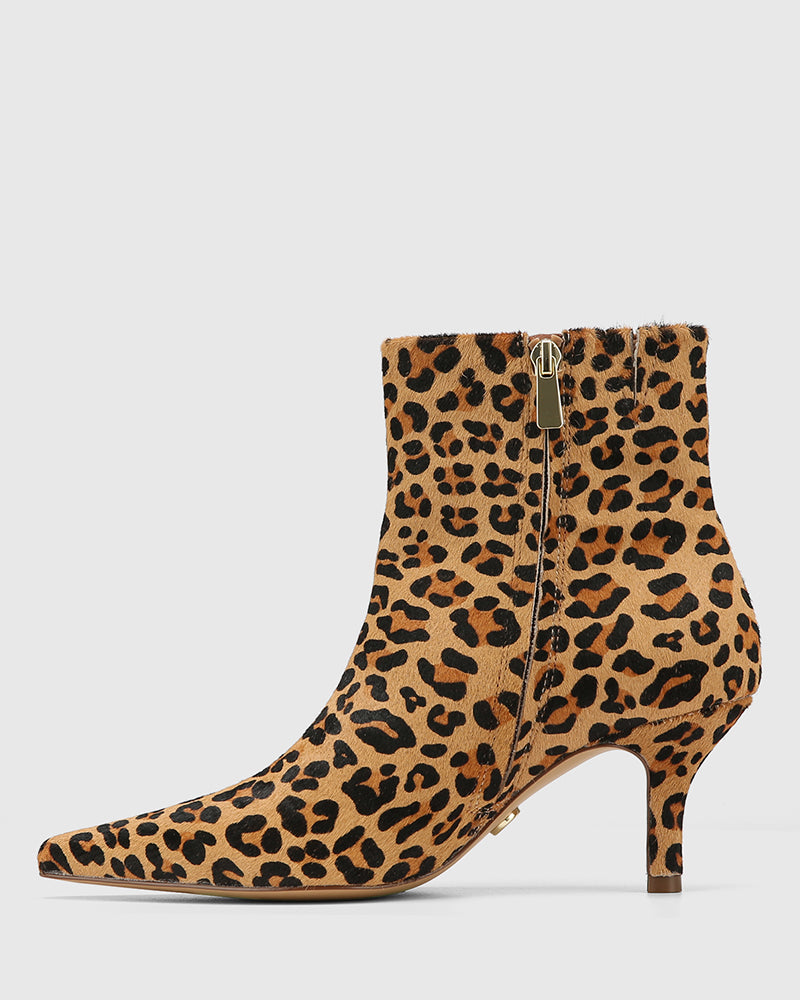 Tadita Ankle Boot Sand Leopard Print Leather