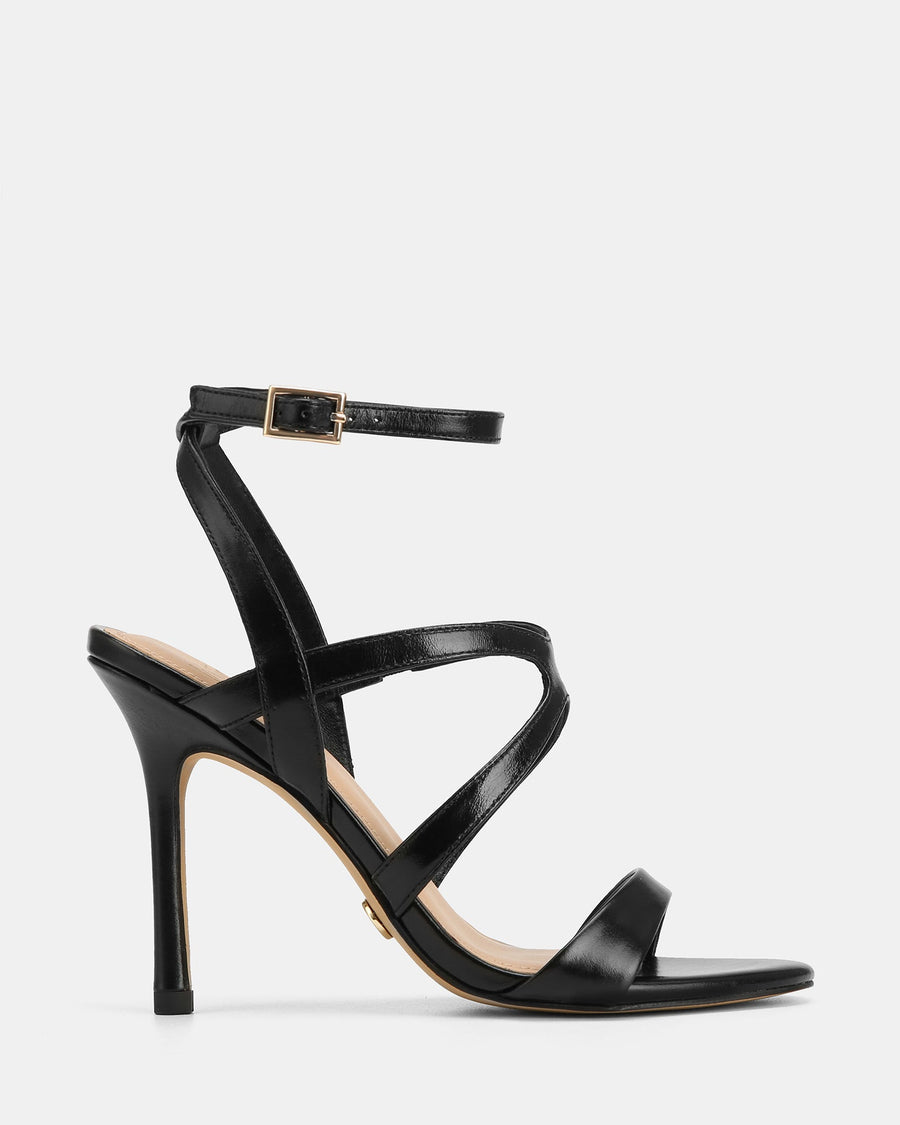 Uma High Sandals Black Leather