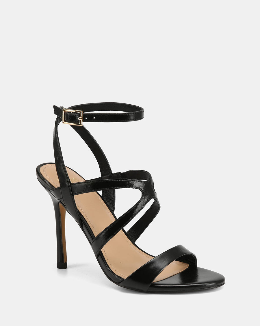 Uma High Sandals Black Leather