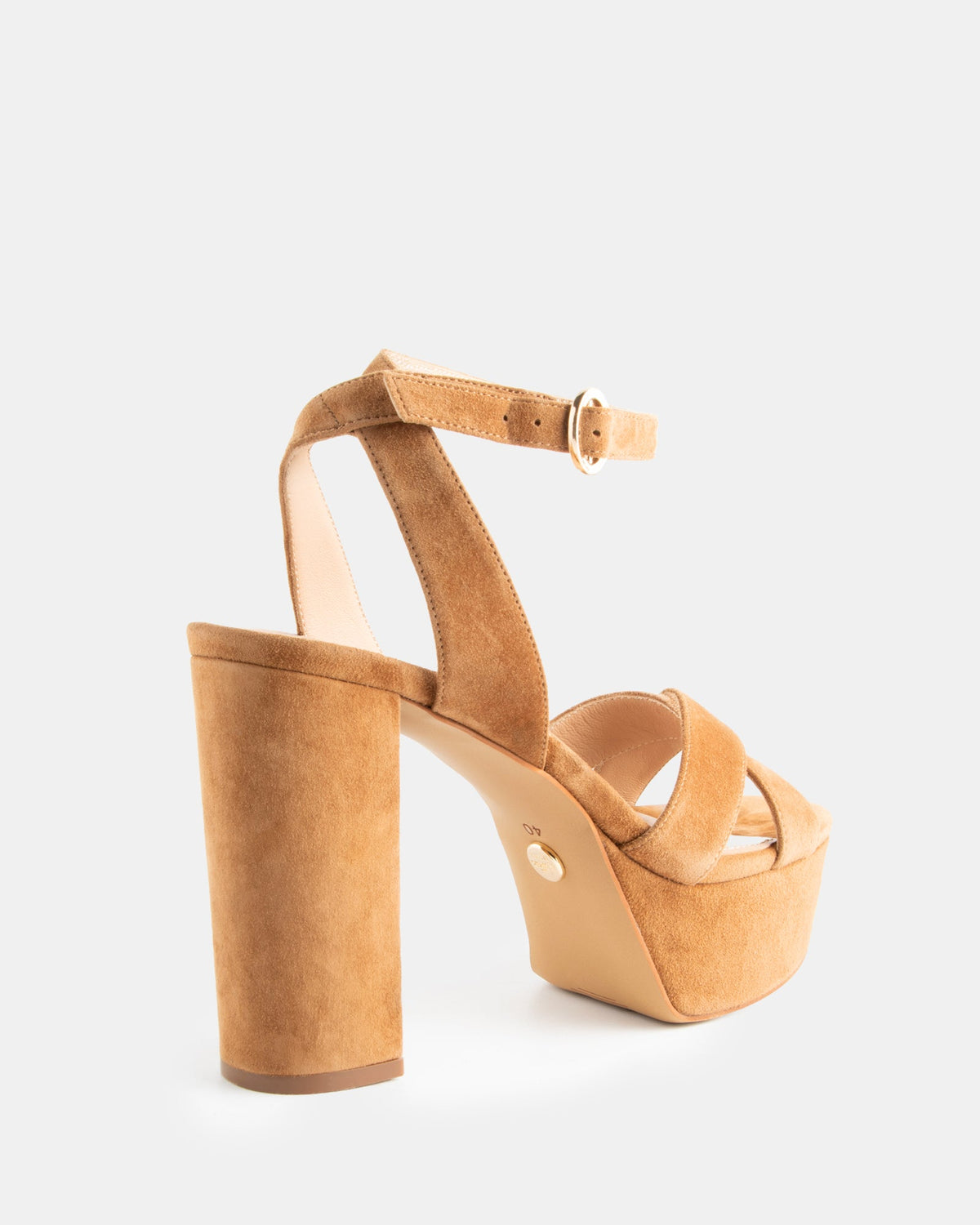 Winnie High Sandals Tan Suede