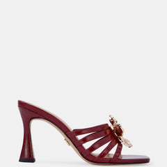 Yancy High Sandals Berry Leather