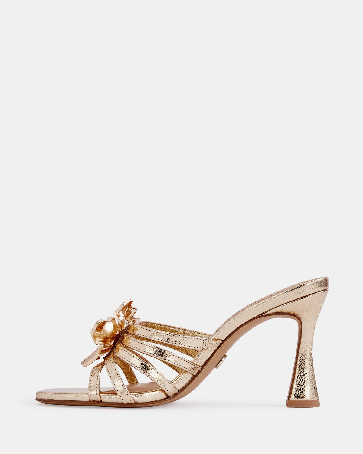 Yancy High Sandals Gold Metallic Leather
