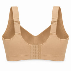 The Everyday Wireless Bra, Tan, back and straps