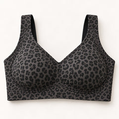 The Everyday Wireless Bra in Leopard Black