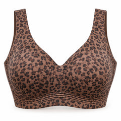 The Everyday Wireless Bra in Leopard Coffee