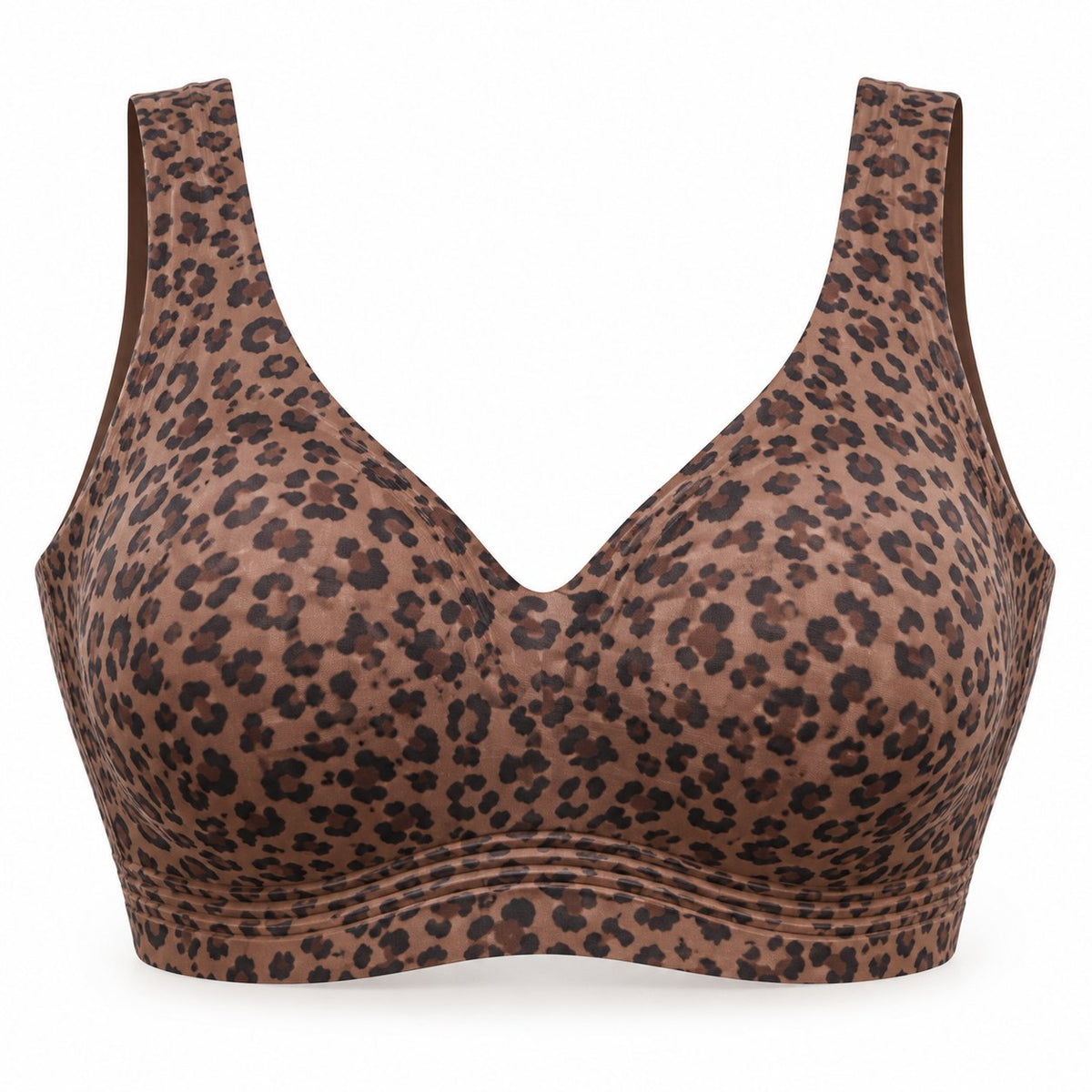 The Everyday Wireless Bra in Leopard Coffee