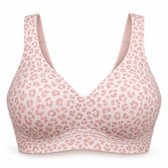 The Everyday Wireless Bra in Leopard Pink
