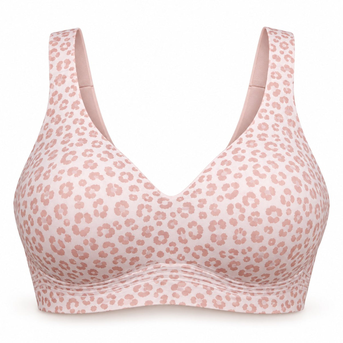 The Everyday Wireless Bra in Leopard Pink