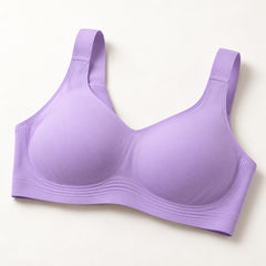 The Everyday Wireless Bra in Mauve, detail view