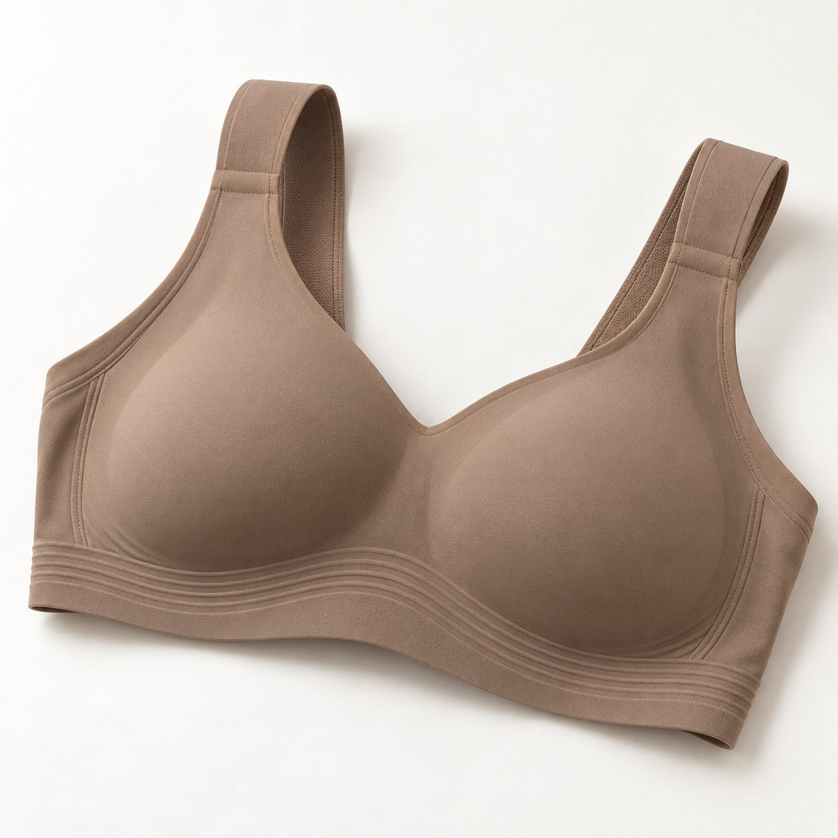 The Everyday Wireless Bra in Terra, detail view