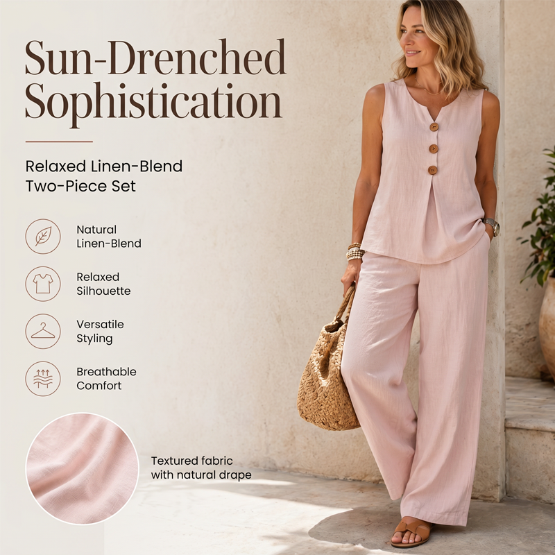 Capri Linen-Blend Two-Piece Set